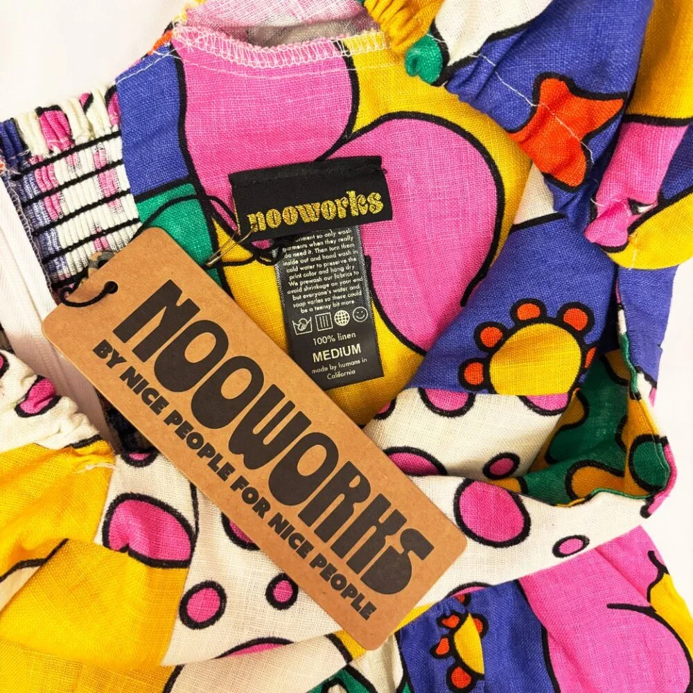 Nooworks Linen Princess Wormiverse dress size Medium NWT - Picture 4 of 8